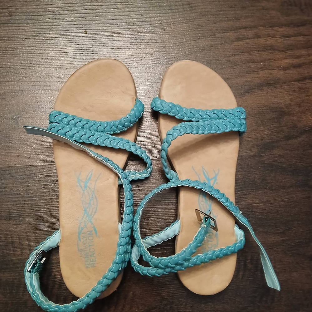 Kenneth Cole Reaction Blue Braided Sandals